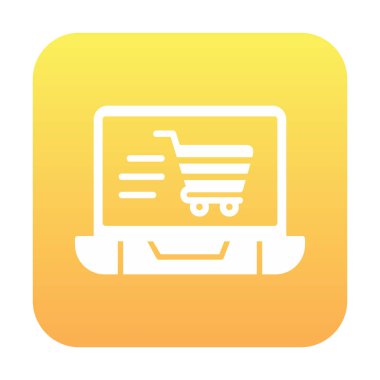 Ekran vektör illüstrasyonunda ticaret simgesi