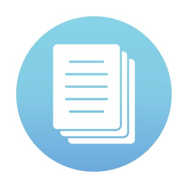 belge simgesi, vektör illüstrasyonu basit tasarım