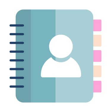 Kişi Kitabı simgesi, vektör illüstrasyonu