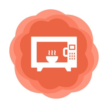 mikrodalga fırın ağı basit simge illüstrasyonu