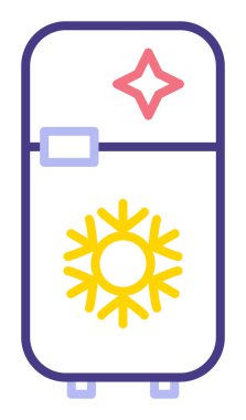 buzdolabı vektör simgesi çizelgesi çizimi