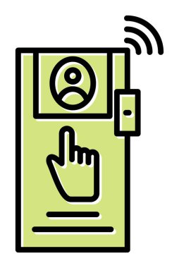 Kapı Kamera simgesi vektör illüstrasyonu 