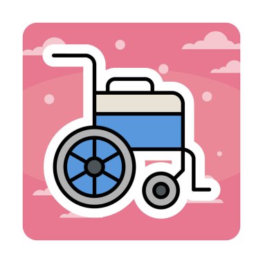 Tekerlek Sandalyesi vektör illüstrasyonu