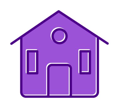 Eve. Web simgesi basit illüstrasyon