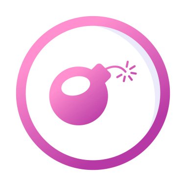 Bomba yassı ikon. vektör renk çizimi