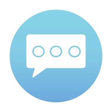 Basit sohbet simgesi, konuşma balonu, vektör illüstrasyonu