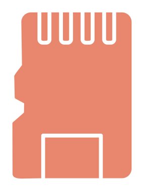 SD kart simgesi vektör illüstrasyonu 