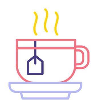 çay fincanı ikonu vektör illüstrasyonu