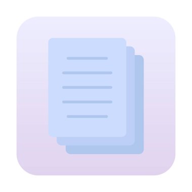 belge simgesi, vektör illüstrasyonu basit tasarım