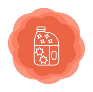 şişe düz simge vektör çizim