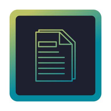 belge simgesi, vektör illüstrasyonu basit tasarım