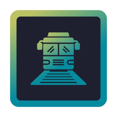 tren simgesi vektör illüstrasyonu 