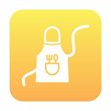 Mutfak önlüğü simgesi, vektör çizimi