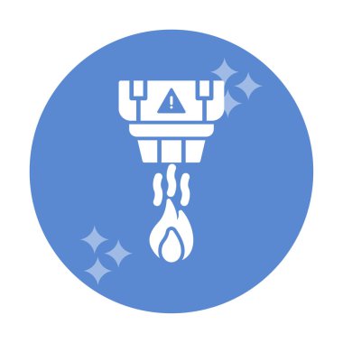 Duman dedektörü web simgesi vektör çizimi