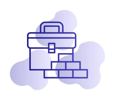 evrak çantası web basit simge illüstrasyonu