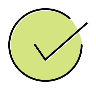 işaret simgesini işaretle, vektör illüstrasyonu basit tasarım