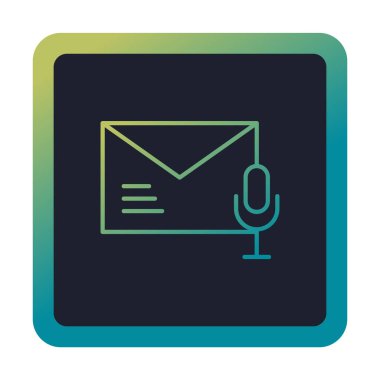 Sesli Mesaj simgesi, vektör illüstrasyonu