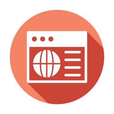 Basit web sitesi arayüzü simgesi, vektör illüstrasyonu