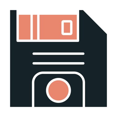 Basit Disket simgesi, vektör illüstrasyonu