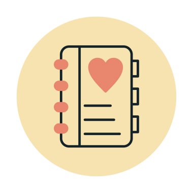 not defteri simgesi, vektör illüstrasyonu 