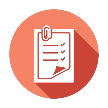 Basit not defteri arayüzü simgesi, vektör illüstrasyonu