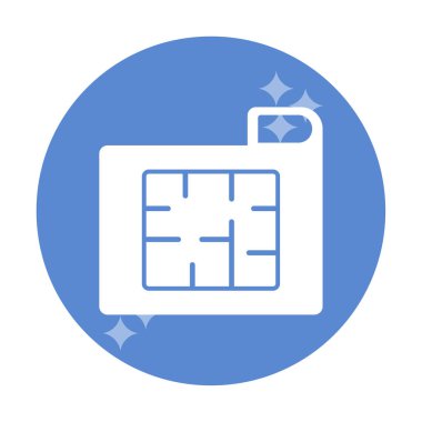 Ev Planı web simgesi, vektör illüstrasyonu