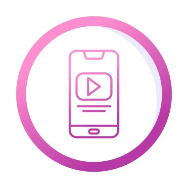 Video simge vektör çizim oynamak