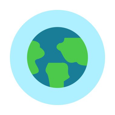 Dünya küresel ikonunun vektör illüstrasyonu