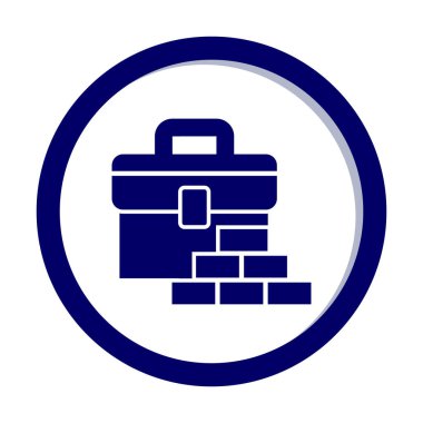 evrak çantası web basit simge illüstrasyonu