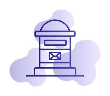 posta kutusu simgesi, vektör illüstrasyonu basit tasarım