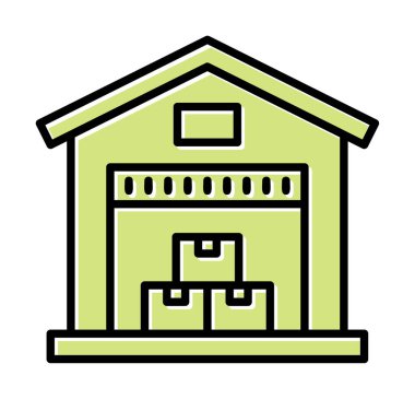 Web için depo vektör simgesinin basit illüstrasyonu