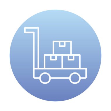 Trolley simgesi, vektör illüstrasyon tasarımı.