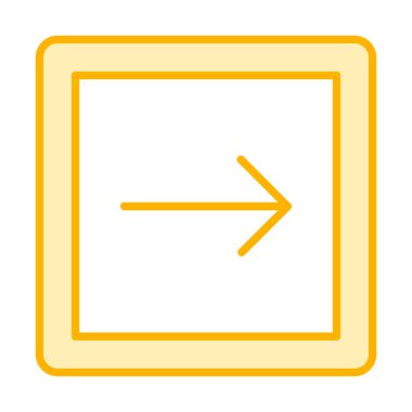 Sağ Ok simgesi, vektör illüstrasyonu basit tasarım