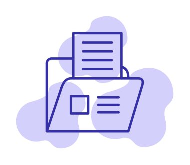 klasör renkli vektör simgesi 