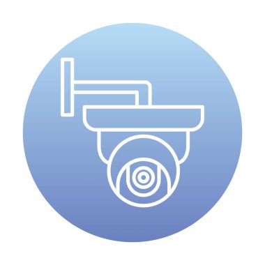 Basit bir CCTV kamera simgesi, vektör illüstrasyonu