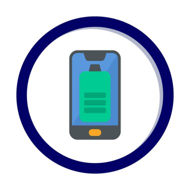 pil simgesi. renk çizgisi çizimi 