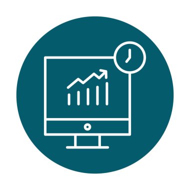 Stocks Analitik Modern Simgesinin vektör çizimi                   