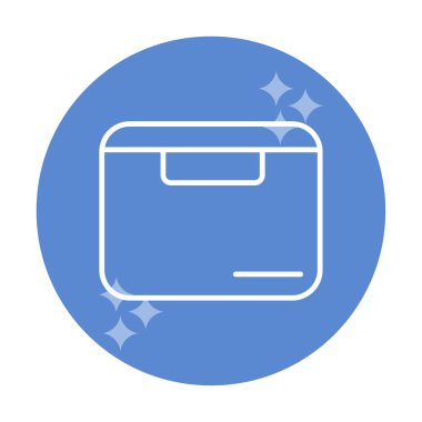 Teslimat kutusu simgesi, vektör illüstrasyonu basit tasarım