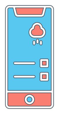Telefon Hava Durumu Hava Durumu ikonu vektör illüstrasyon grafik tasarımı                                  