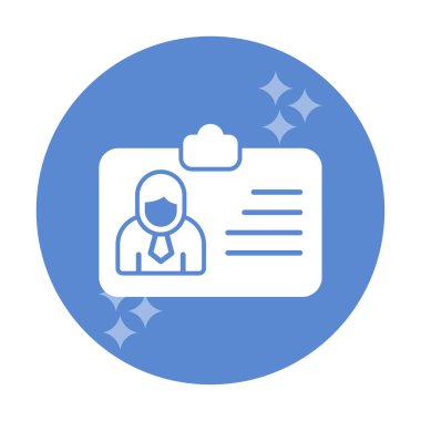 Ofis Giriş Kartı simgesinin vektör illüstrasyonu 