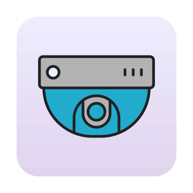 CCTV kamerası. Web simgesi basit illüstrasyon