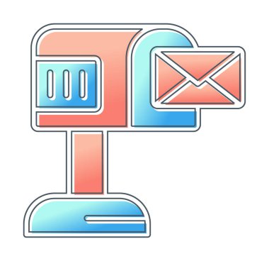 posta kutusu simgesi, vektör illüstrasyonu basit tasarım