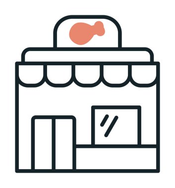 Resturant ağ simgesi, vektör illüstrasyonu