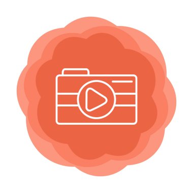 Video kamera. Web simgesi basit illüstrasyon 