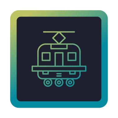 Tramvay simgesi. Moda Tramvay işareti logosu