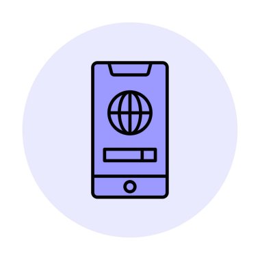 Akıllı telefon simgesi. özet vektör illüstrasyonu 