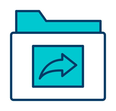 klasör renkli vektör simgesi 