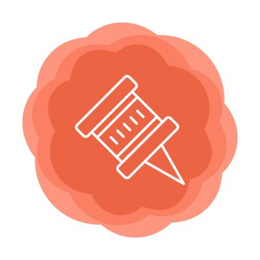 İğne simgesine bas. vektör illüstrasyonu