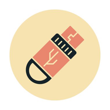 Basit Flash Disk simgesinin vektör çizimi