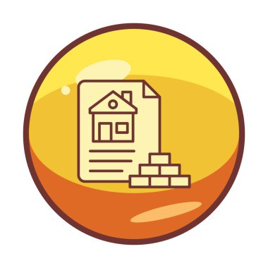 Ev Dosyası simgesi, vektör illüstrasyonu 